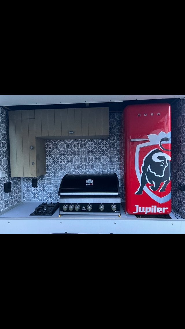 Aanhangwagen buitenkeuken, Caravans en Kamperen, Overige Caravans en Kamperen, Ophalen, Zo goed als nieuw