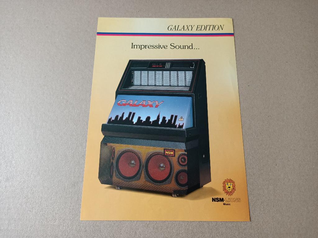 Flyer: NSM Galaxy/ CD (1989) jukebox, Verzamelen, Automaten | Jukeboxen, Verzenden