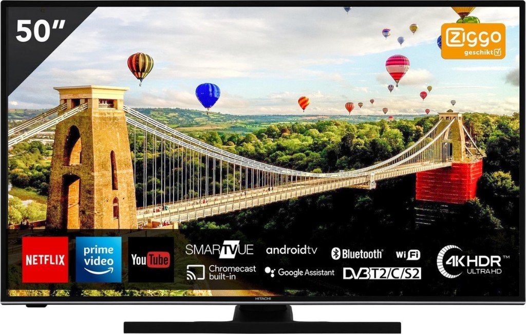 Hitachi 50HAK6150 - 4K Led Lcd met tv kast, Audio, Tv en Foto, Televisies, 50 Hz, 40 tot 60 cm, 4k (UHD), Ophalen