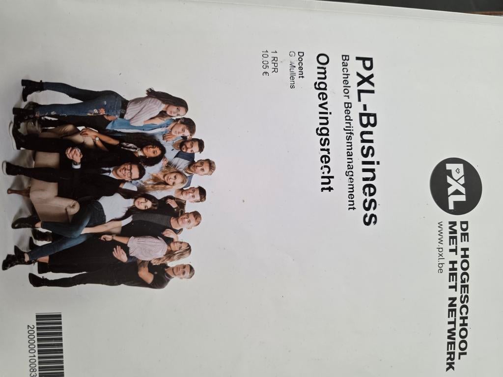 PXL Business - Omgevingsrecht, Boeken, Ophalen