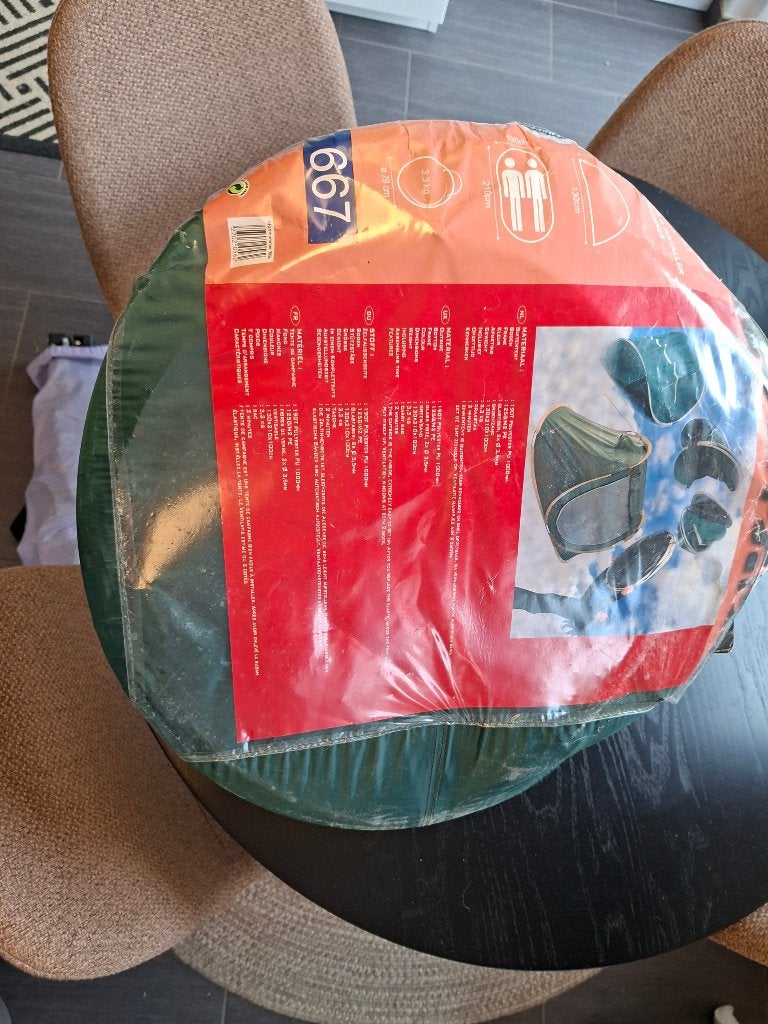 Tente pop‑up 2 personnes–3,3 kg–Très facile à installer LOL, Caravanes & Camping, Enlèvement ou Envoi, Comme neuf, Jusqu'à 2