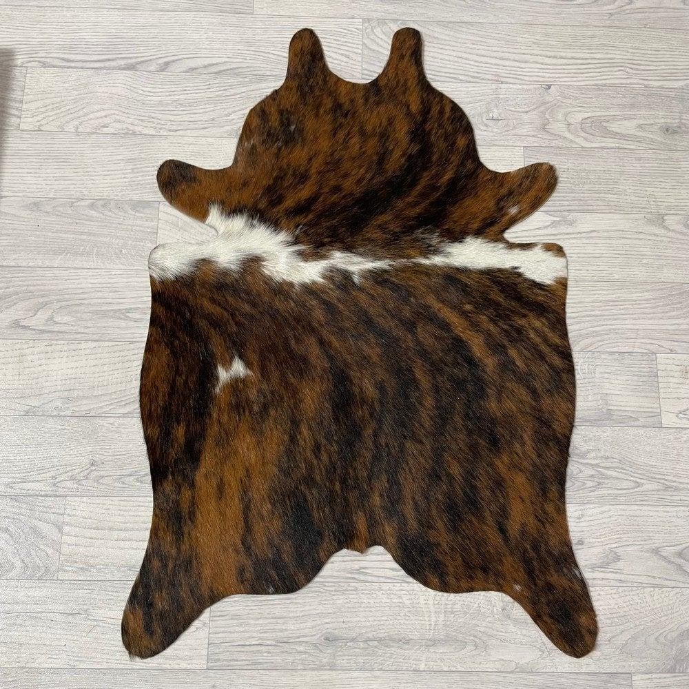 Mini koeienhuid bruin wit zwart 90x60cm #404 | Lederstore, Meerkleurig, Wandkleed, Nieuw, Ophalen of Verzenden