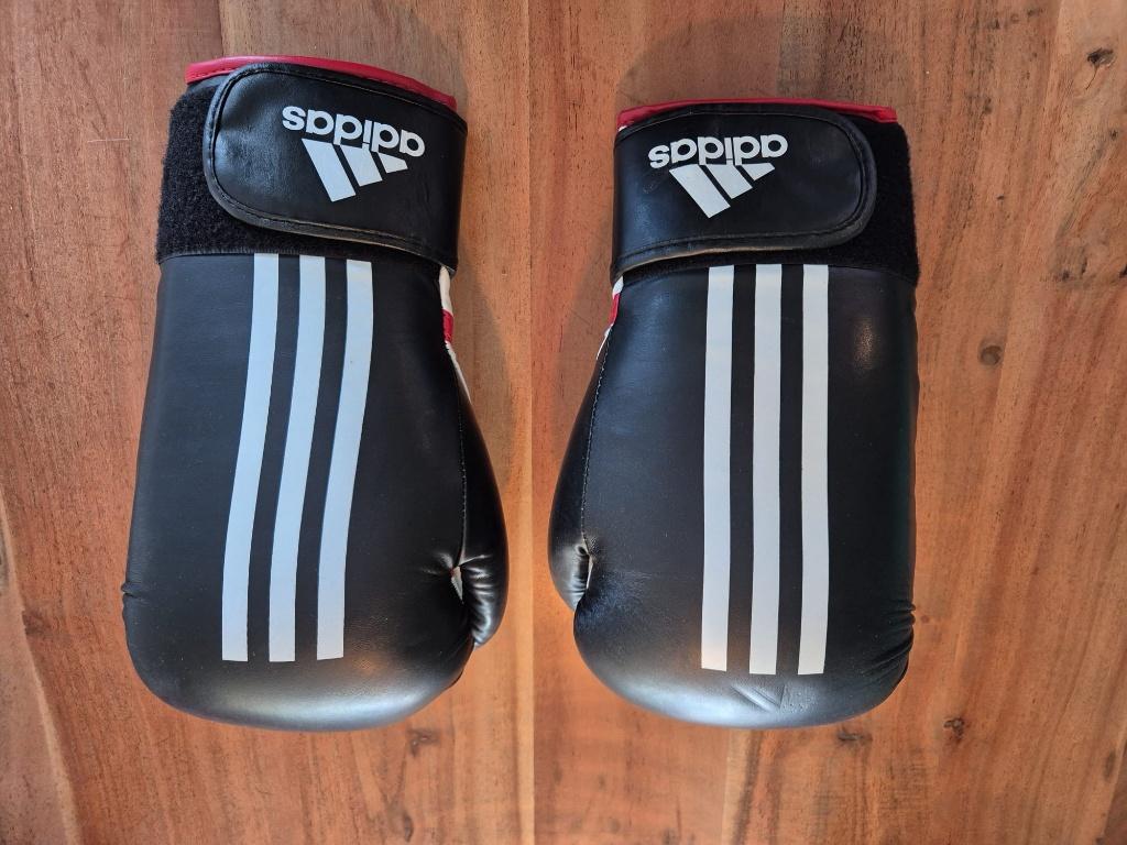 Adidas Bokshandschoenen (Zwart/Wit) - 12 oz, Verzenden, Gebruikt, Bokshandschoenen