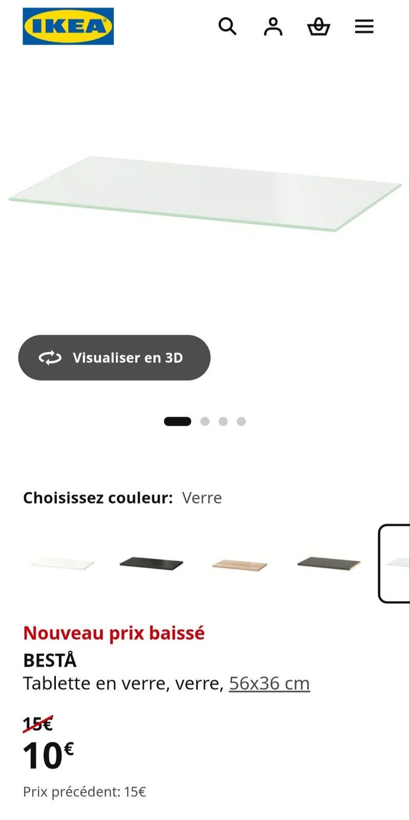 Besta 5 tablettes en verre, Maison & Meubles, Enlèvement, Neuf