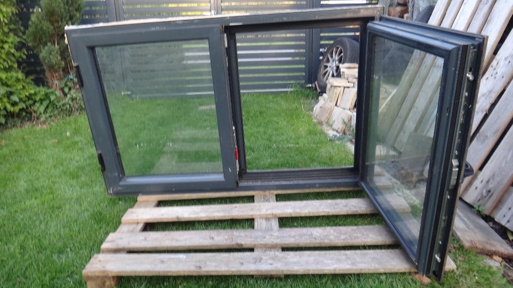 Chassis de fenêtre DV alu  H 78 x L 124, Ophalen, Gevelraam of Ruit, Minder dan 80 cm, Zo goed als nieuw