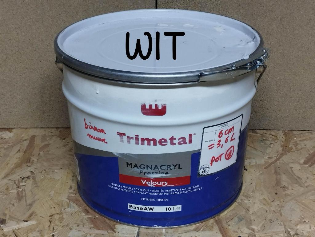 Verf voor het huis - TOP-merken (o.a. BOSS), Doe-het-zelf en Bouw, Ophalen, Zo goed als nieuw, Wit, Verf