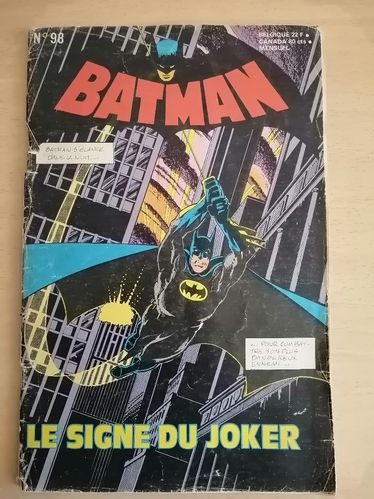 Comics Batman N 98 - "Le Signe du Joker" E.O.1980, Eén comic, Ophalen of Verzenden