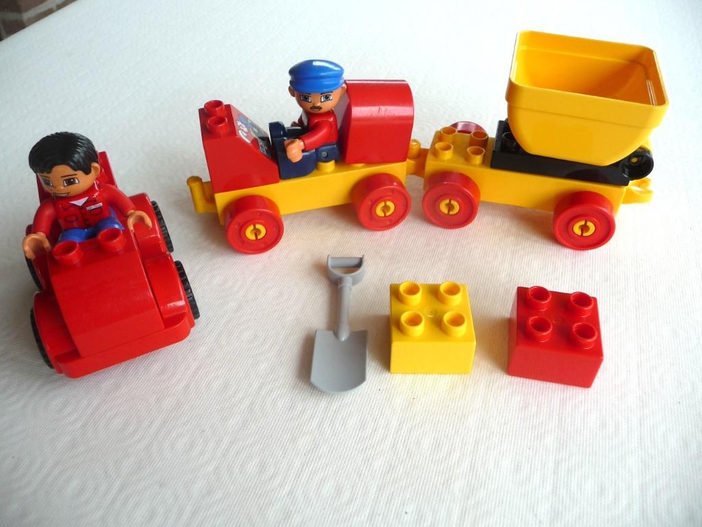 Voiture + Chariot DUPLO avec remorque, Enfants & Bébés, Enlèvement ou Envoi, Comme neuf, Duplo