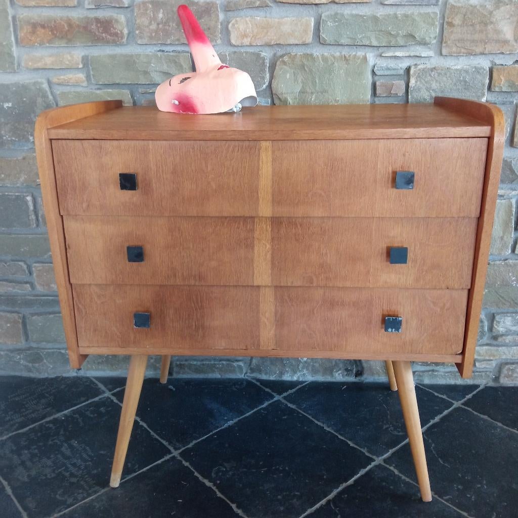 petite commode, Maison & Meubles, 3 ou 4 tiroirs, Enlèvement, Utilisé, VINTAGE