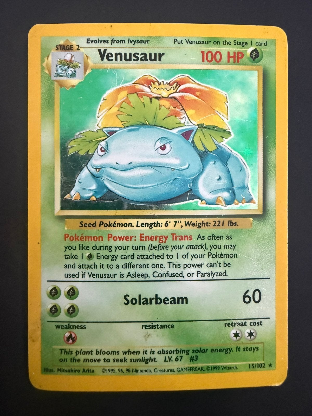 Venusaur 100 HP, Ophalen, Gebruikt, Losse kaart