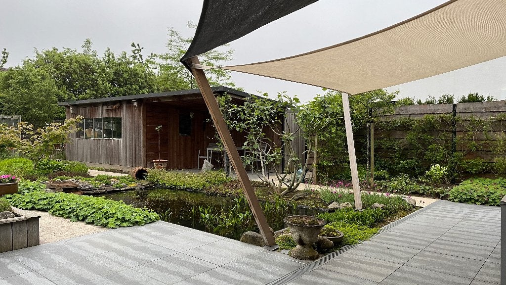 schaduwdoek, Tuin en Terras, Ophalen, Zo goed als nieuw