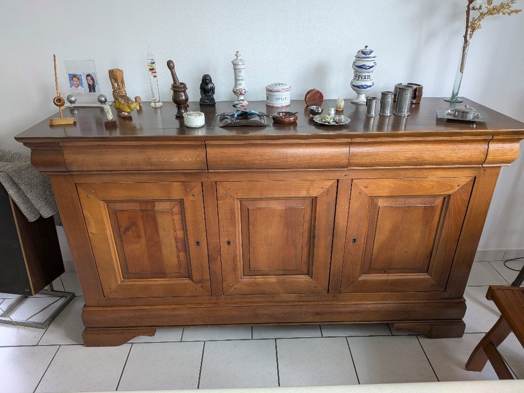 Buffet en merisier massif style Louis-Philippe, Antiquités & Art, Enlèvement