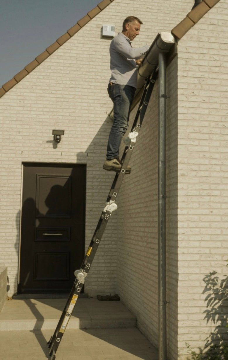 Vouw - ladder , werk 4.30 m - nieuw !, Doe-het-zelf en Bouw, Ophalen, Ladder