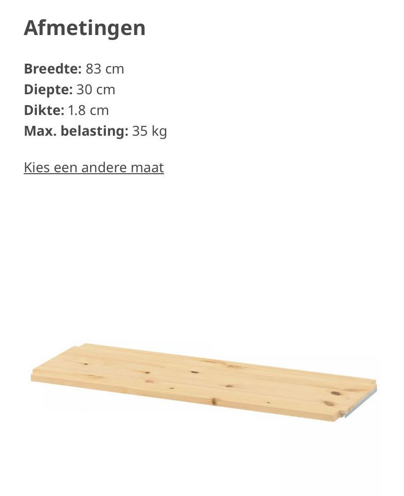 Ivar ikea plank tot 13 beschikbaar, Ophalen, Nieuw