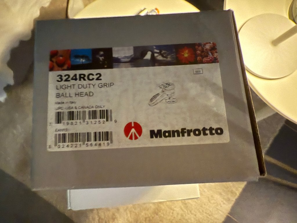 Manfrotto Light Duty Grip Ball Head 324RC2, Enlèvement ou Envoi, Rotule, Manfrotto