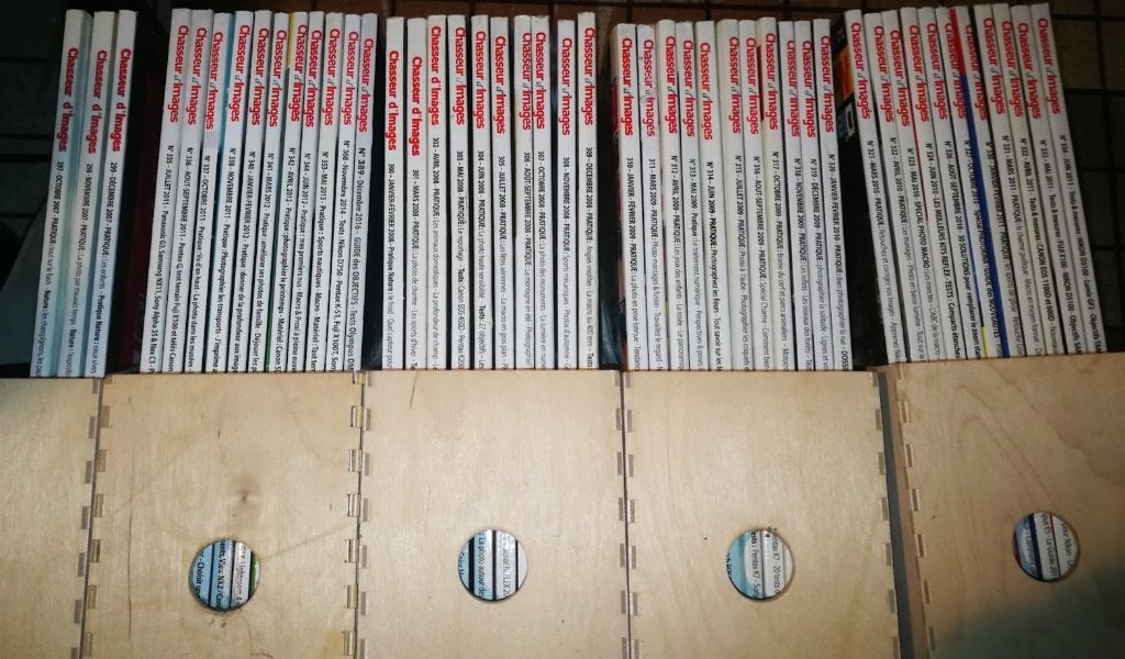 Lot 40 magazines photo Chasseur d'Images FR + 5 rangements, Enlèvement, 1980 à nos jours, Journal ou Magazine