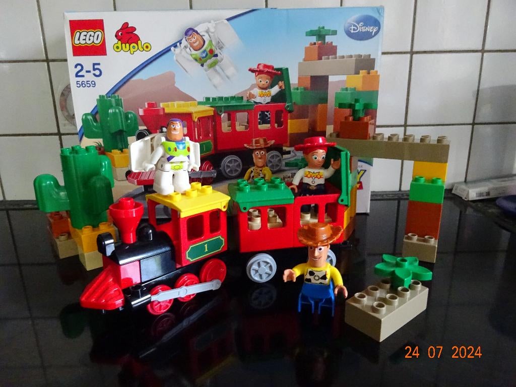 Duplo 5659 "De grote trein achtervolging Toy Story VOLLEDIG, Ophalen of Verzenden, Duplo