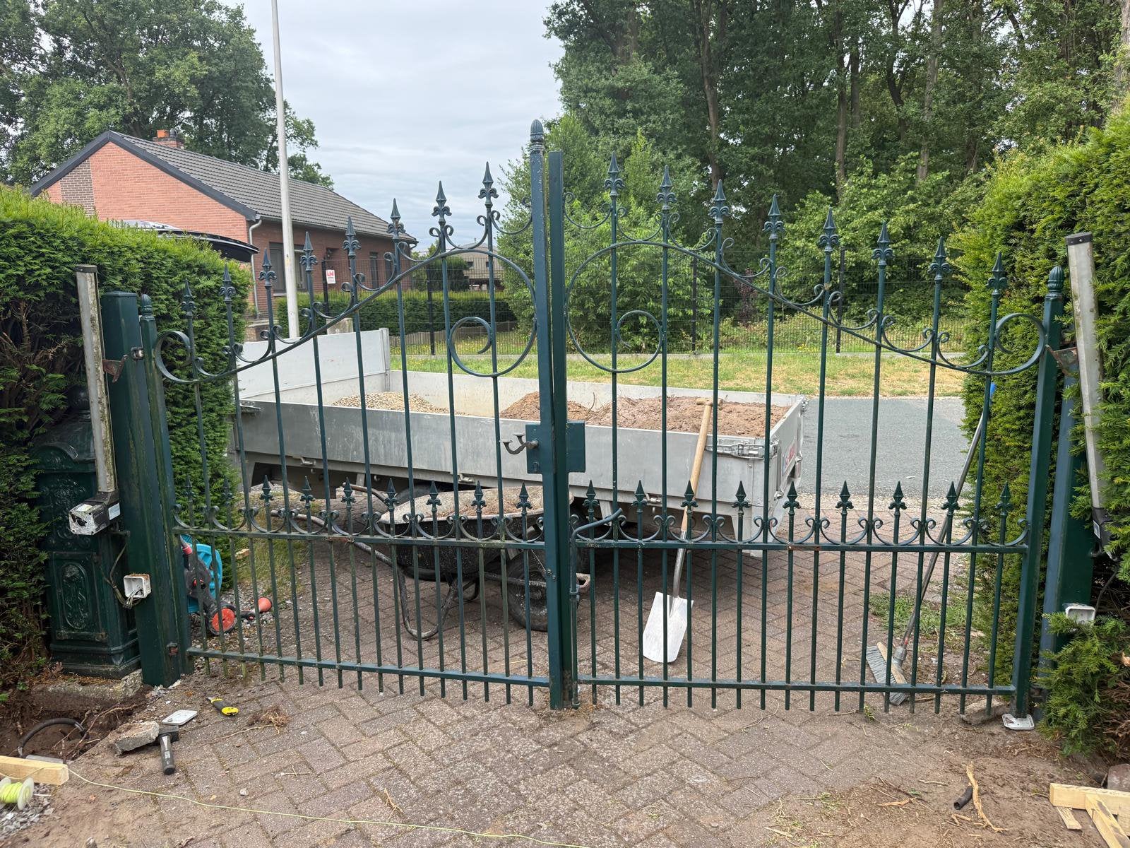 Porte de jardin vintage, 200 cm ou plus, Portail battant, Utilisé, 150 à 200 cm