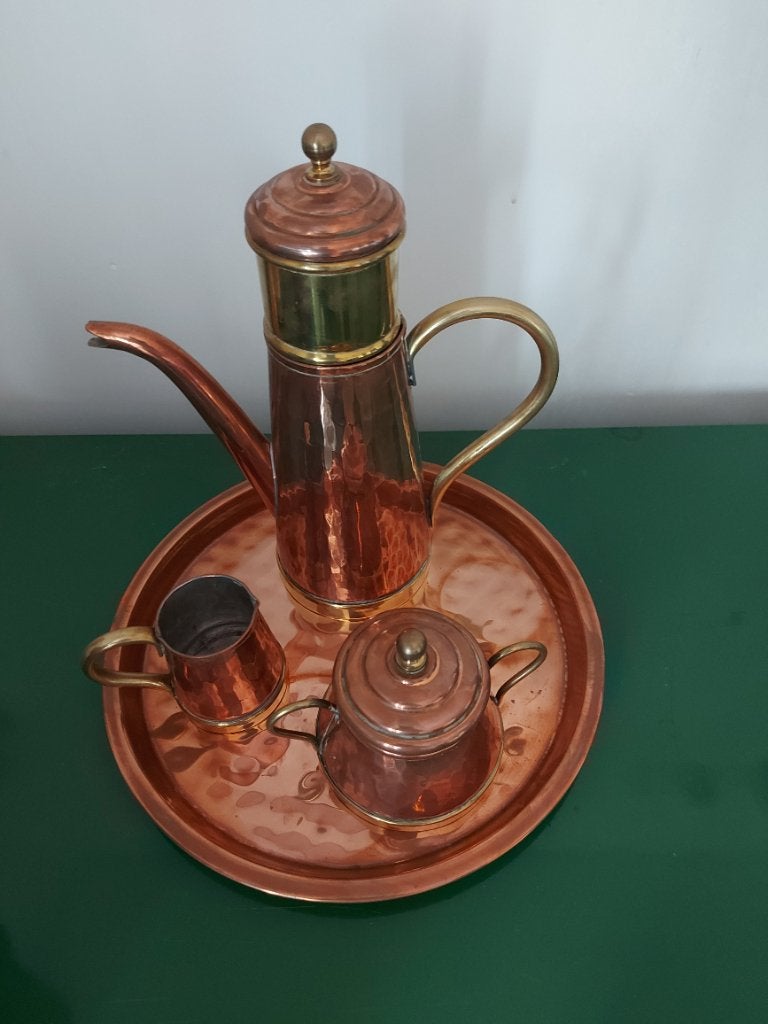 Koperen koffieservies, Campagnard, Comme neuf, Enlèvement, Orange