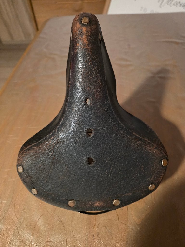 Brooks selle à ressort vintage, Vélos & Vélomoteurs, Elektrische fiets, Enlèvement, Autre, Cuir