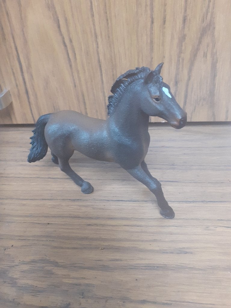 Schleich paard donkerbruin met witte bles, Ophalen of Verzenden