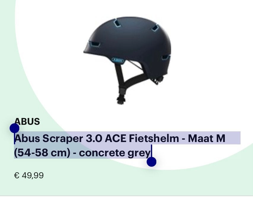 Fietshelm Medium Abus, Ophalen of Verzenden, Nieuw, M, Heer of Dame