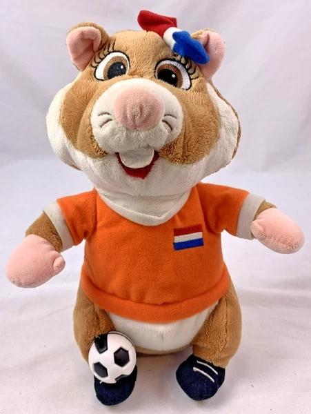 Albert Heijn AH Pluche Hamster Voetbalster Oranje Knuffel, Oranje, Hamster, Zo goed als nieuw, Middelgroot (20 tot 80 cm)