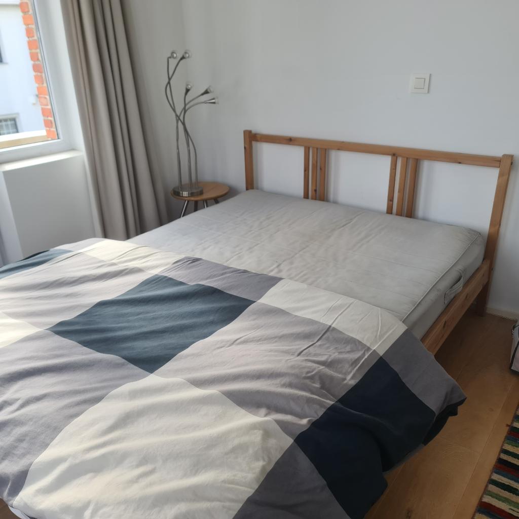 lit, Beige, 140 cm, Enlèvement, Utilisé