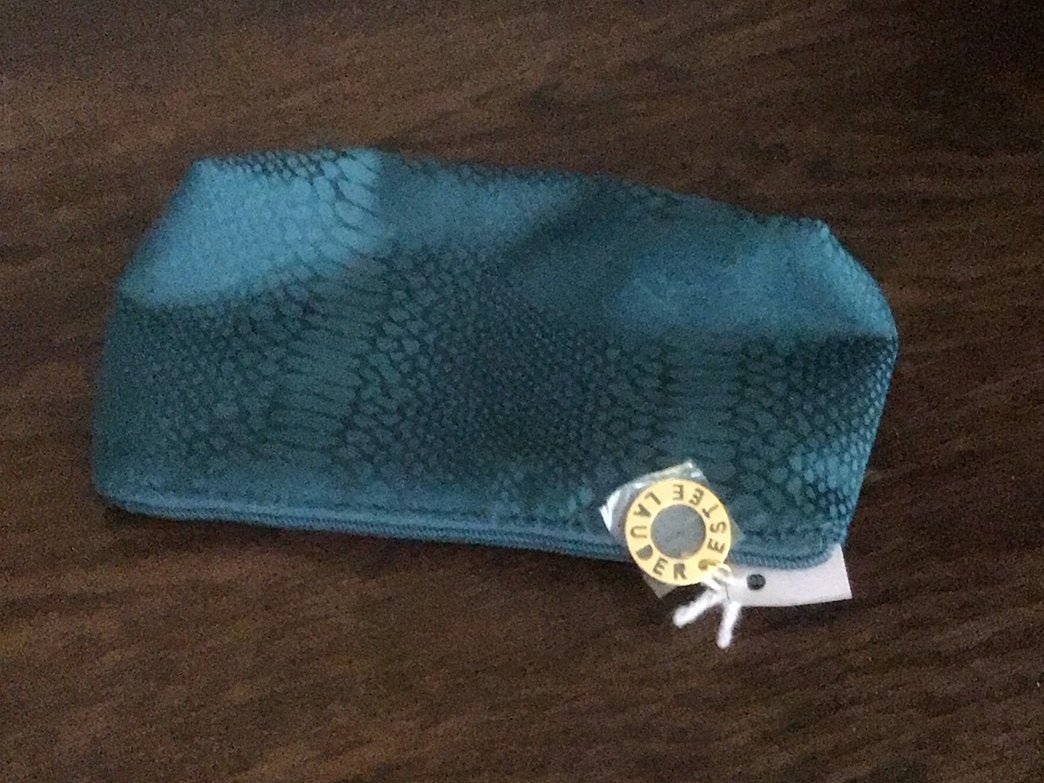 Appelblauw-zeegroen toiletzakje., Ophalen, Zo goed als nieuw