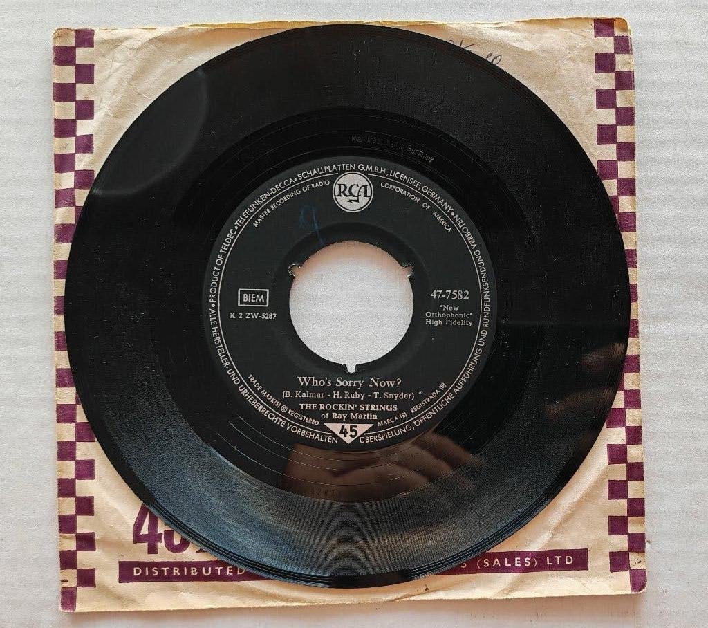 THE ROCKIN' STRINGS of Ray Martin - Who's sorry now? (45t), Cd's en Dvd's, Ophalen of Verzenden, Gebruikt, 7 inch, Overige genres