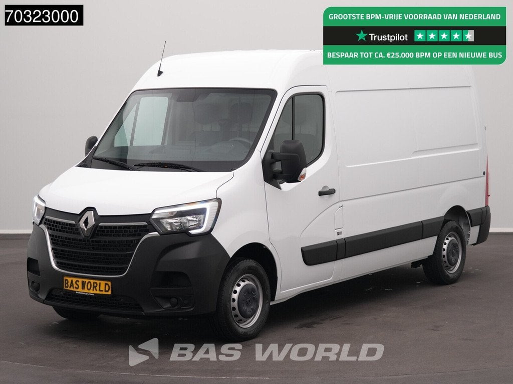 Renault Master 135PK L2H2 LED Airco Cruise Parkeersensoren E, Auto's, 135 pk, Stof, Gebruikt, Euro 6