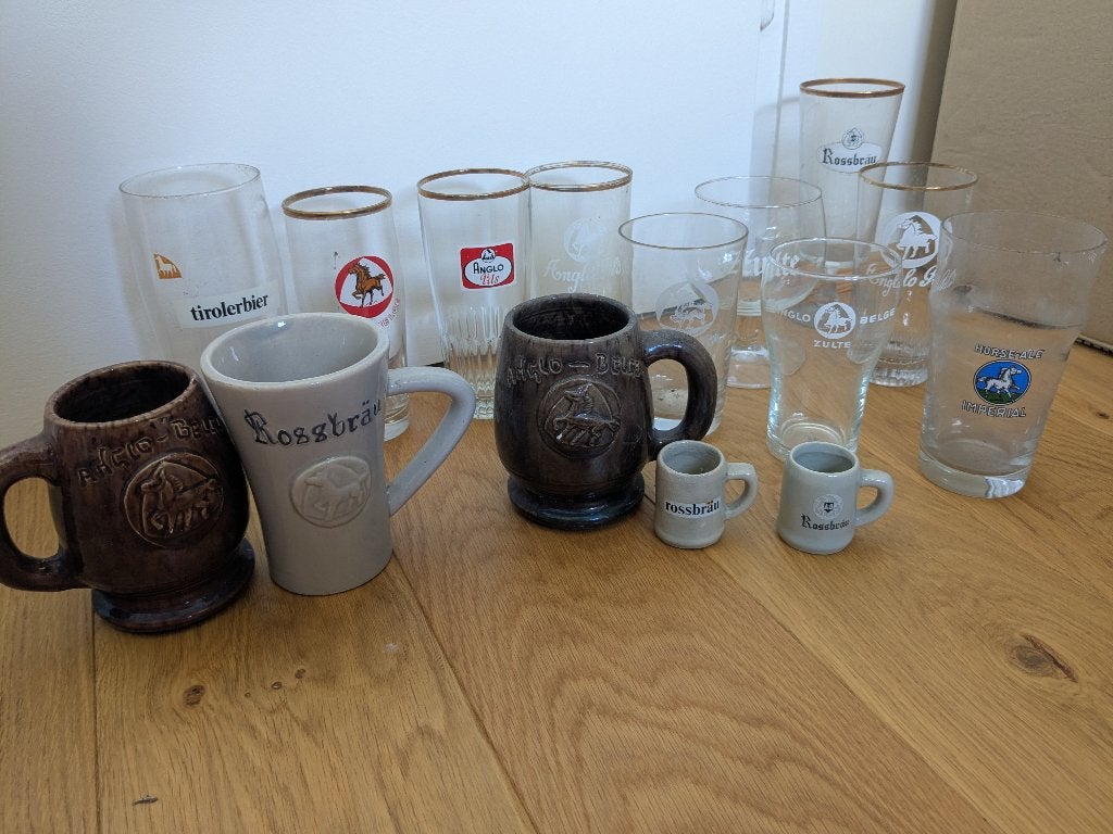 Brouwerijglazen Anglo Belge | Zulte Rossbräu, Verzamelen, Biermerken, Pul(len), Ophalen