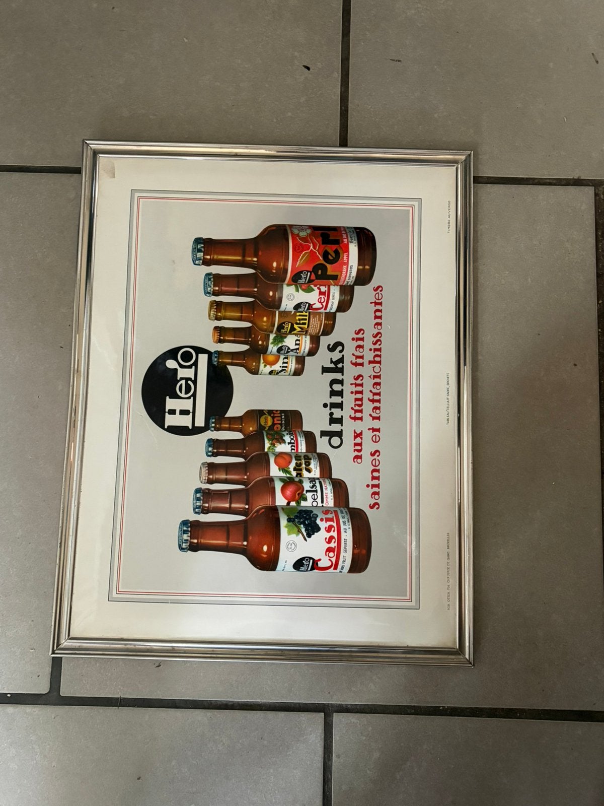 Oude reclame hero 1956, Ophalen, Gebruikt, Reclamebord