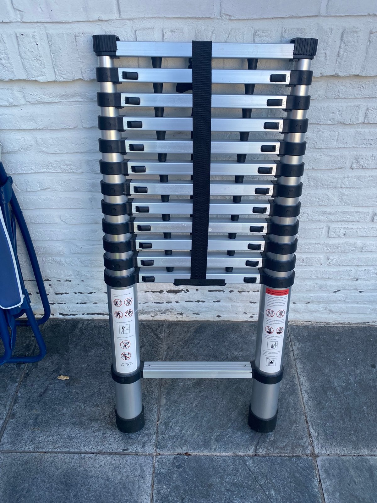 Telescopische ladder, Ophalen of Verzenden, Zo goed als nieuw, Ladder