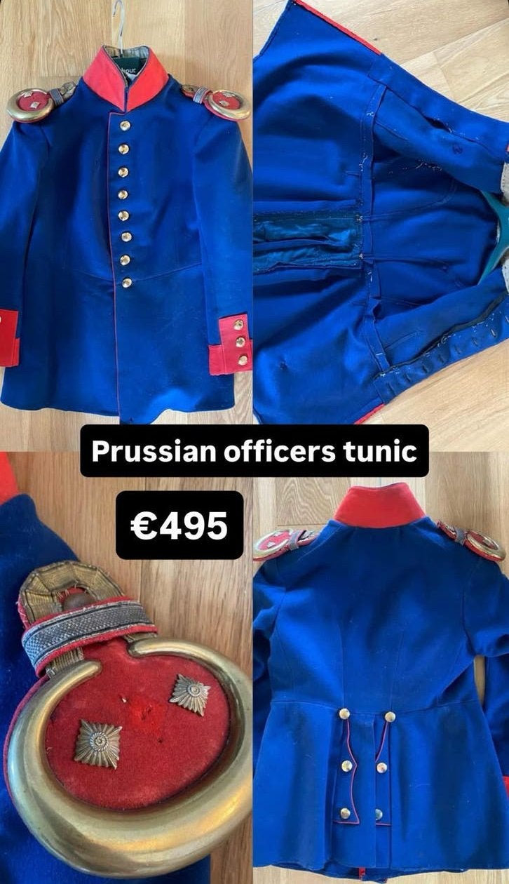 Uniform pruissische officier 1880, Verzamelen, Ophalen of Verzenden