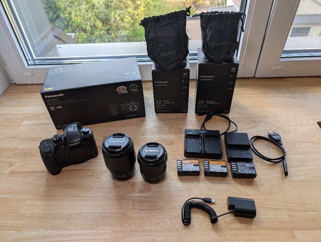 Panasonic GH5 + 2 Panasonic lenzen + 3 batterijen + filters, Ophalen, Panasonic, Bluetooth, 21 megapixels