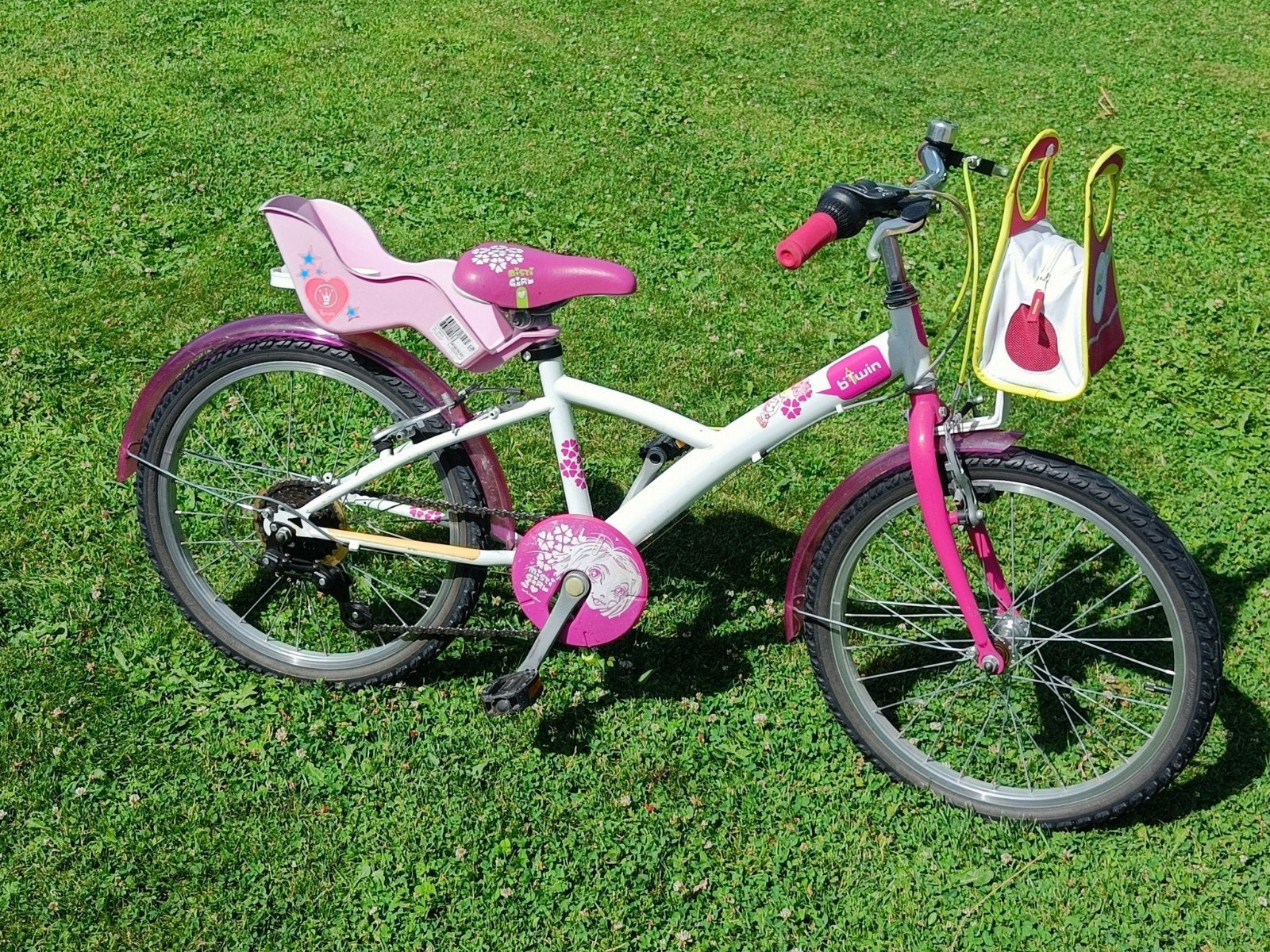 vélo decathlon 20 pouces fille 6/8 ans, Vélos & Vélomoteurs, B-Twin Decathlon, Vitesses, Frein sur jante, Utilisé