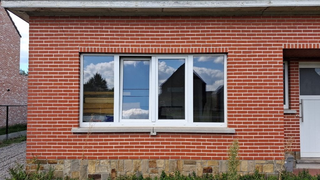 PVC Ramen van Deceuninck glas 1.0 2018 volledig huis, Ophalen, Gevelraam of Ruit, Gebruikt, 80 tot 120 cm