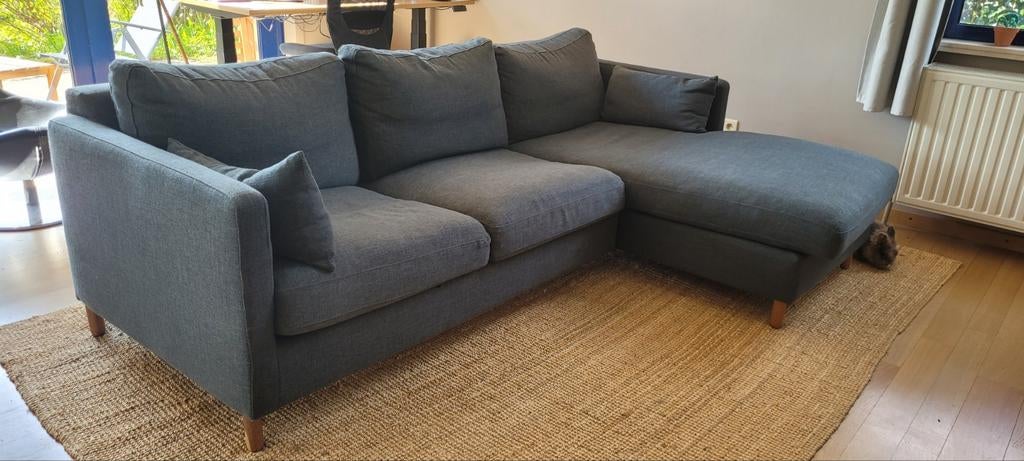Driezit met long chair, omvormbaar tot logeerbed, Ophalen