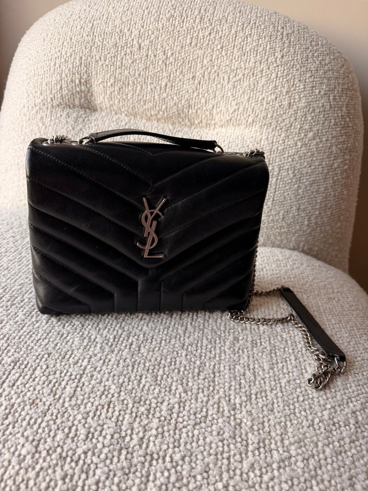 Ysl Loulou small, Handtassen en Accessoires, Ophalen, Gebruikt, Zwart