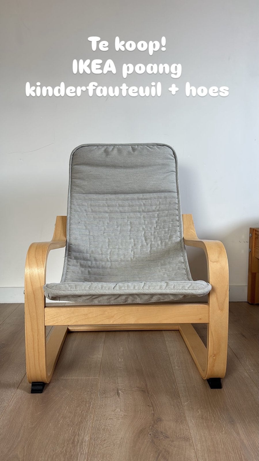 Ikea poäng kinderfauteuil + hoes, Ophalen, Minder dan 50 cm, Minder dan 75 cm, Zo goed als nieuw