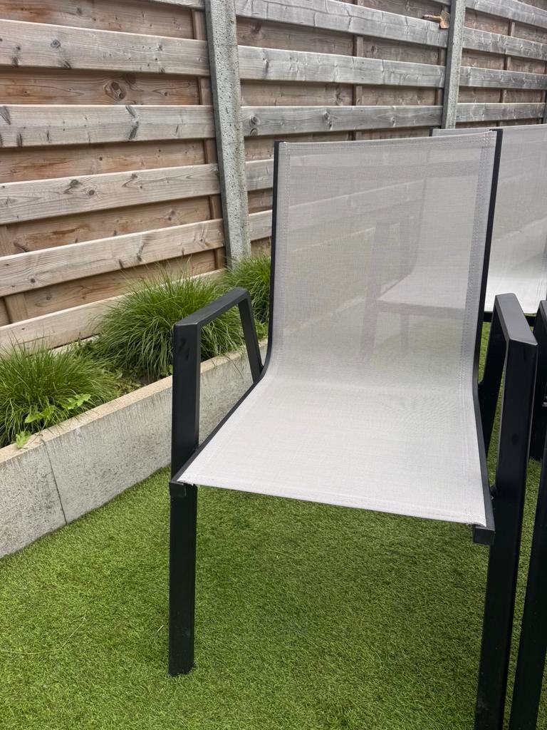 Set van 6 Terras stoelen Exterioo, Caravans en Kamperen, Windschermen, Zo goed als nieuw, Ophalen