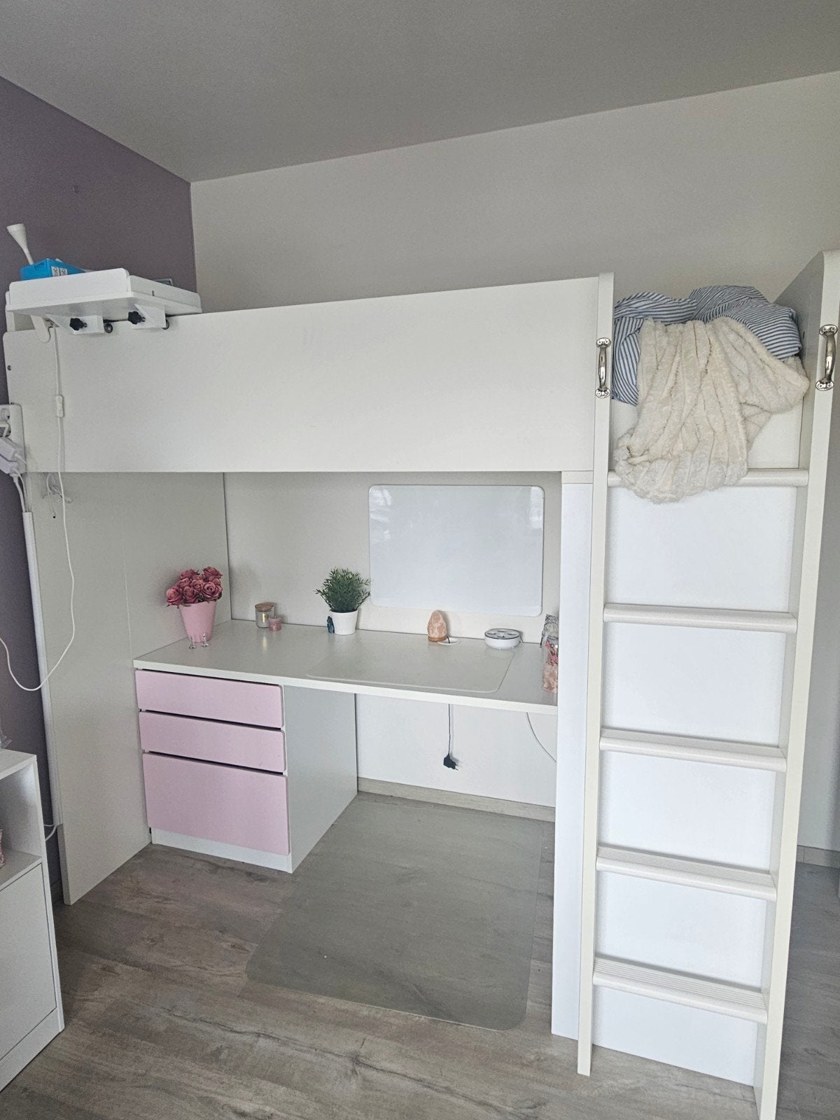 Hoogslaper Ikea SMÅSTAD 90x200, Ophalen, Gebruikt, Hoogslaper