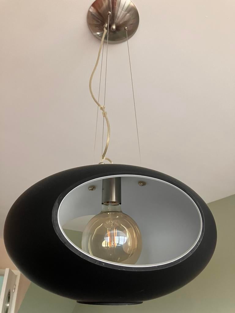 Hanglamp retro style zwart, Ophalen, Zo goed als nieuw