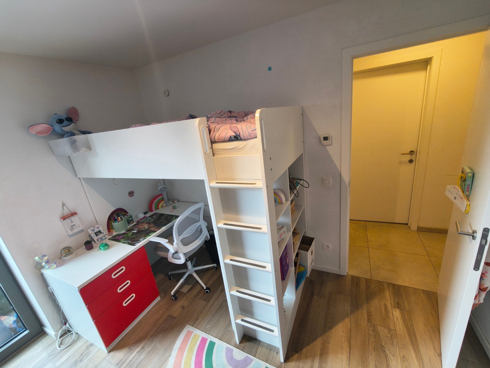 hoogslaper met bureau, Ophalen, Gebruikt, Hoogslaper
