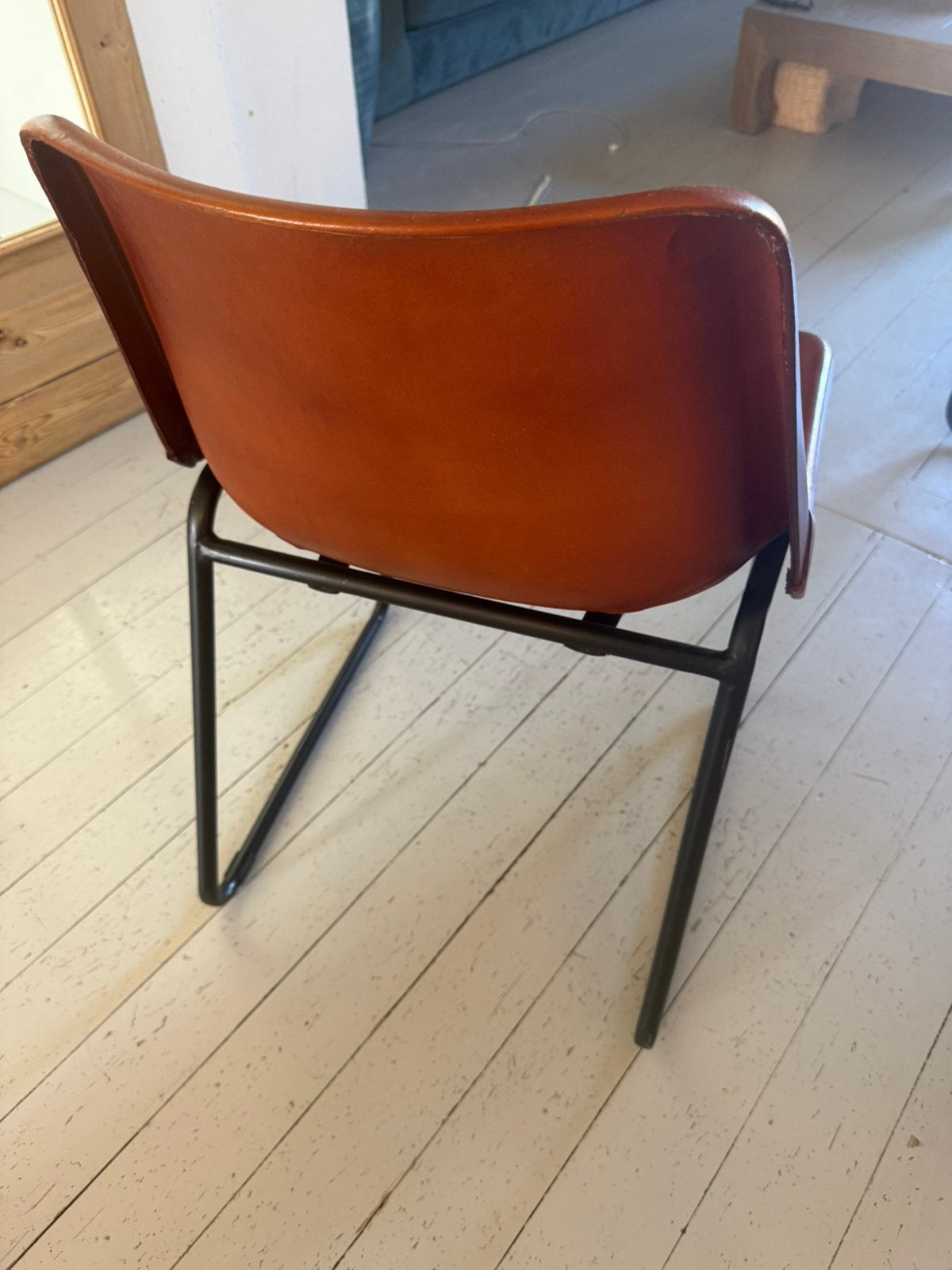 Lederen stoelen, Huis en Inrichting, Stoelen, Ophalen, Gebruikt, Bruin, Leer