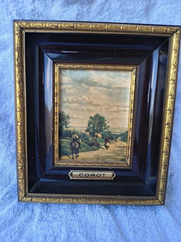Antieke miniatuurreproductie COROT, Ophalen of Verzenden