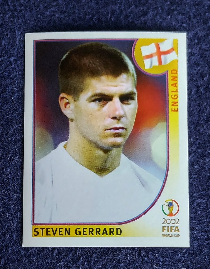 Panini sticker card voetbal ' WK 2002 - St. Gerrard ', Ophalen of Verzenden, Nieuw, Sticker