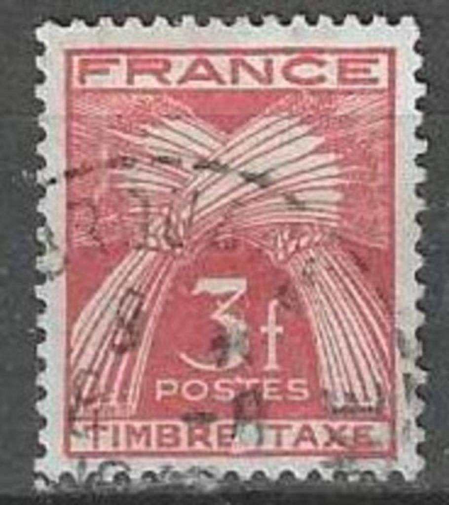 France 1946/1955 - Yvert 89TX - Timbre fiscal 3 F. (ST), Envoi, Affranchi