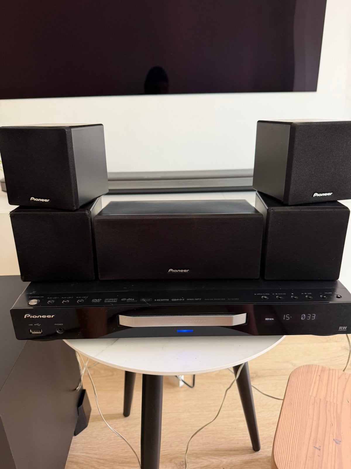 Pioneer S-DV363 5.1 Surround Speakerset Home Cinema, Audio, Tv en Foto, Home Cinema-sets, Ophalen, Zo goed als nieuw, Pioneer